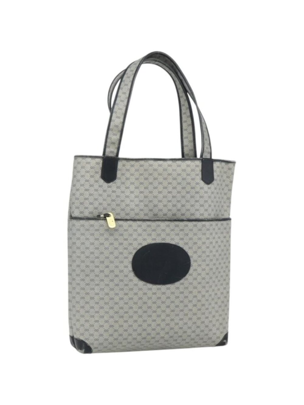 GUCCI GG Supreme Tote Bag PVC Navy Gold 002 39 0054